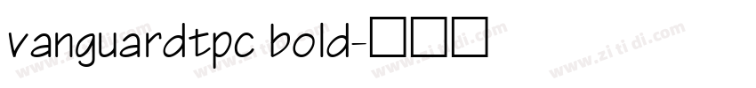 vanguardtpc bold字体转换